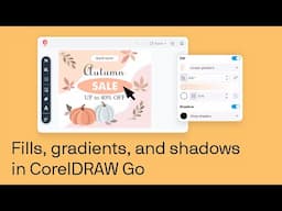 How to use fills, gradients, shadows, and transparency in CorelDRAW Go