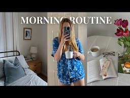 my 7am realistic morning routine ☀️ healthy habits, slow start to the day & wfh productivity