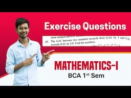 Finding Two Numbers: AM, GM, and HM Relationships Explained | Exercise-3(A) Q.N;11(d) |
