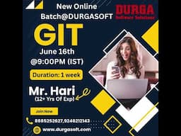 🔧 Become a GIT Pro with DURGASOFT!