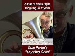 Euphonium Practice: "Anything Goes" - Working on Light Swing Style. Sheet Music On Screen