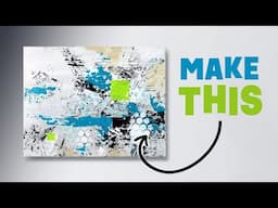 You can make this in minutes - Easy abstract acrylic grunge painting - 139