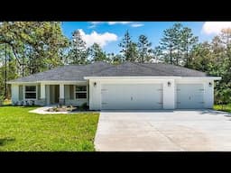 Tour a NEW Custom Home Near Ocala on Over 1 ACRE! NO HOA and NO Carpet!!