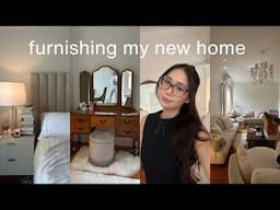 move in week (continued) | furnishing my entire home & bedroom tour