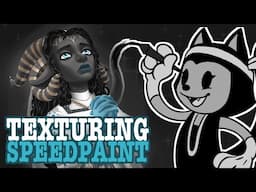 Lune 3D Texturing SPEEDPAINT (Noiramore Academy Indie Game)