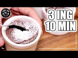 🍫 Postre de Chocolate en 10 Minutos SOLO 3 INGREDIENTES! | Receta Fácil y Esponjosa de Suflé