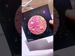 3D pink moon #art #painting #shorts