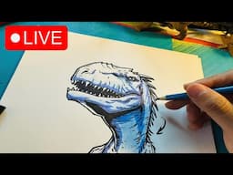 LIVE: How to Draw JURASSIC WORLD
