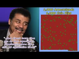 Neil deGrasse Tyson's 1,000 Coin Flip Experiment in Minecraft!
