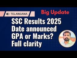 TS SSC Results 2025 date announced || GPA or Marks || Telangana 10th Class 2025 results date