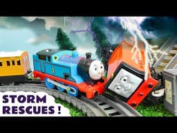 Can Thomas Annie and Clarabel rescue the Trains from the Storm?