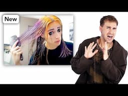 Hairdresser Reacts to People Bleaching Hair And Going Purple