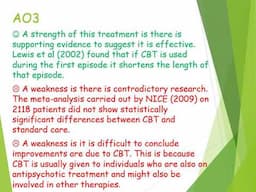 CBT as a Treatment of Schizophrenia