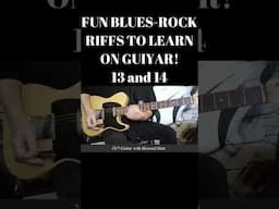 FUN BLUES ROCK RIFFS TO PLAY ON GUITAR! 13 and 14 #shortsfeed #shortsvideo #bluesguitar #classicrock