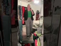 Plus size corporate office outfits - all thrifted!
