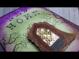 NEW HOME CARD with acetate window and lights