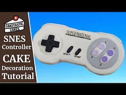 Super Nintendo Entertainment System Controller Cake Topper Tutorial -Edible SNES
