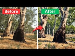 Struggling to Paint TREE TRUNKS and BARK? Watch this!