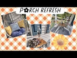 The porch is clean and looks great! #porchcleaning, #southernyankee #keepitclean #springclean