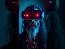 When past meets the future 🗿 ..#vr #virtualreality #scifi #aghori #hindu #warrior #reelsindia #ai