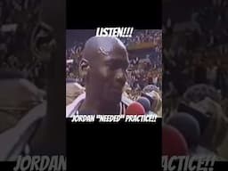Michael Jordan says he “needs” practice!! #nba #basketball #shorts
