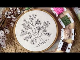 Floral tree embroidery tutorial || Embroidery Video || Embroidery for Beginners - Let’s Explore