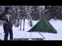 Hot Tent Camping Deep in the Mountains with my Dog - Haystack Mountain