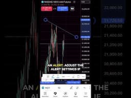 How to Set Alerts on Trendlines in TradingView Mobile #tradingview #mobiletrading #trading