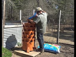 Garden Tower 2: Adding Soil Mix