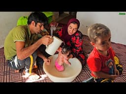 Mahmoud & Azam’s Daily Life | Bathing, Singing & Working from Home with Love 🧼🏡❤️