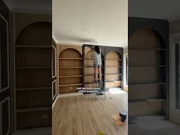 Office Makeover Reveal - Built In Arch Bookcase #diy #homeimprovement