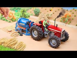 top most creative science projects | mini tractor is threshing wheat by thresher machine | video 10
