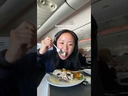 everything i ate on my flight from London 🇬🇧 #travel #whatieatinaday #foodie #dessert #shorts