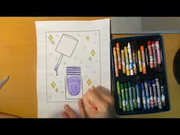Color the picture of a vase and a lamp