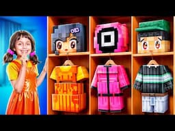 I Was Adopted in MINECRAFT?! Squid Game Doll Glow-Up in the Game!