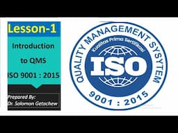 Introduction to Quality Management QMS ISO 9001 : 2015