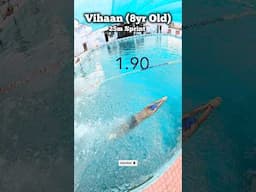 8yr Old Boy Tried 25m Fast Swimming 🏊🏻 #swimming #swimmingtips #swim