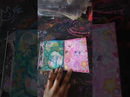 Tiny Sketchbook Flip Through 🤏🥺✨️|  #sketchbooktour #sketchbook #scrapbooking #scrapbook