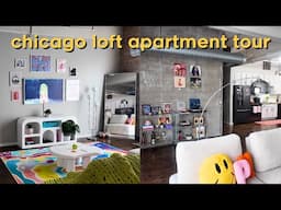 my chicago loft apartment tour | 1033 sq ft, colorful & maximalist decor