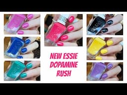 New Essie Gel Couture 2025 Dopamine Rush Collection | Review with comparisons!