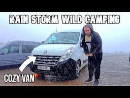 COZY SOLO Van Camping In The Welsh Hills During A Rain Storm