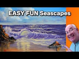 Paint EASY waves : Bob Ross Inspired seascape Magic for Beginners