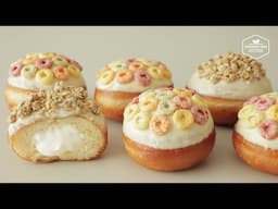 톡톡 씹히는 시리얼💛부드러운 크림 가득! 시리얼 크림 도넛 만들기 | Crispy+Soft Cream! Cereal Cream Donuts Recipe | Cooking tree