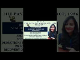 Payment of Wages Act 1936 | Section 8(1) Part 1 - Session 4 #statutorycompliance #readytogetupdate