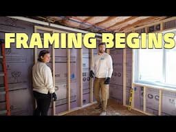 First-Timers Start Framing - Finishing Our Basement Part 2