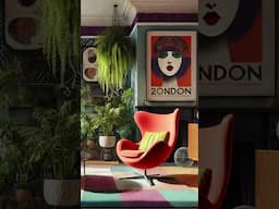 Mid Century Modern Living Room Design #shorts