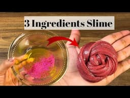 Make clear slime with just 3 simple ingredients!!! The most satisfying slime ASMR! NO CLEAR GLUE !!