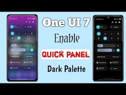One UI 7 Enable Permanently Quick Panel Dark Mode in Samsung Mobile | Control Panel Dark setting