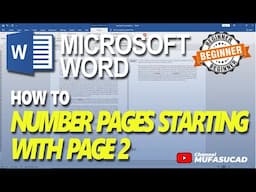 In Word How To Number Pages Starting With Page 2