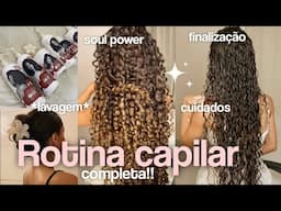 Rotina Capilar Soul Power Pro: Lavagem, Finalização e Resultado REAL no cabelo cacheado!